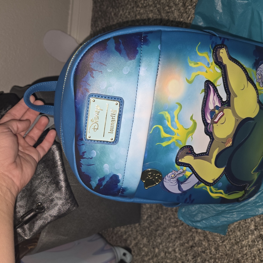 Disney Mini Bag Green and Blue with Cartoon Artwork